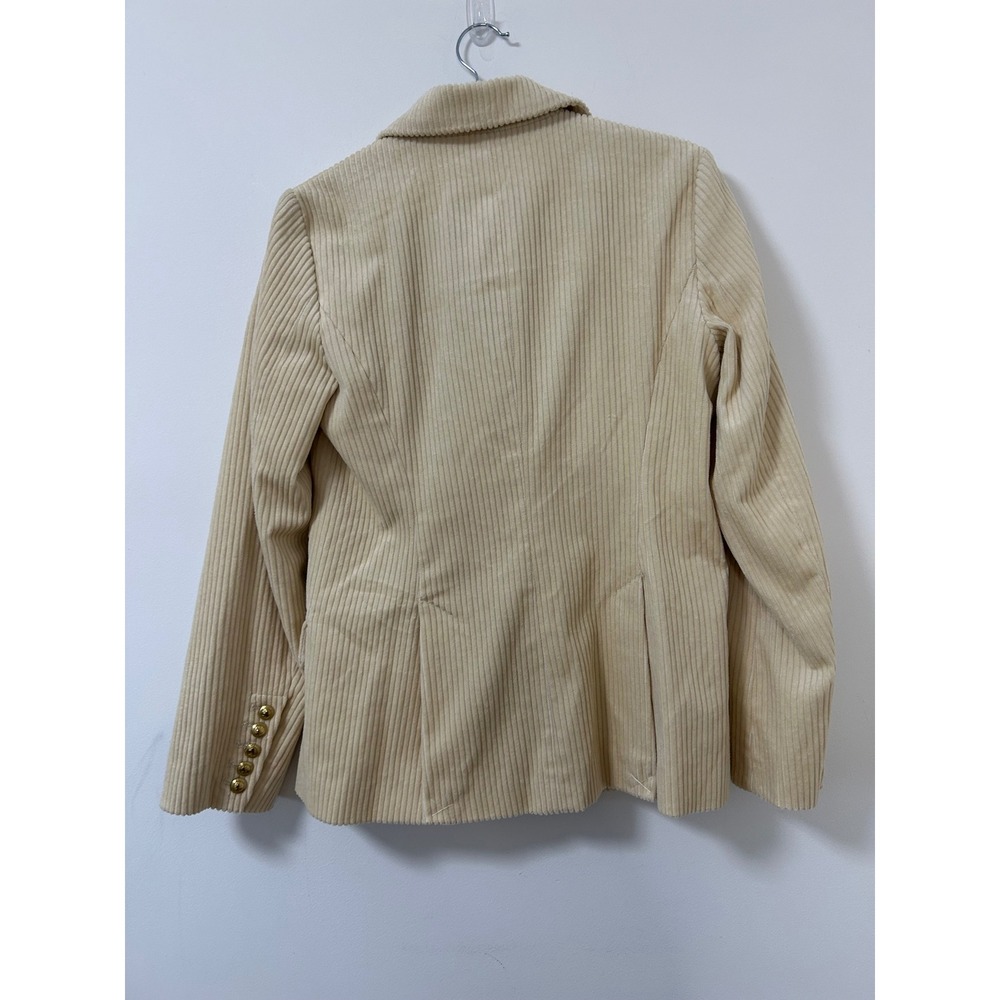NWT Rowing Blazers Target Corduroy‎ Double Breasted Blazer Cream Gold Buttons XS - Picture 6 of 11